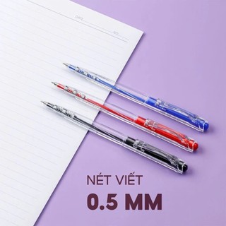 Bút Bi Bấm 0.5mm Thiên Long FlexOffice FO-03 (Đủ Màu)