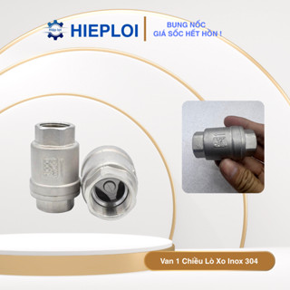  Van 1 Chiều Lò Xo Inox 304 - Van 1 Chiều Hơi Khí Nén Chống Rò Rỉ Bền Bỉ Dễ Lắp Đặt 