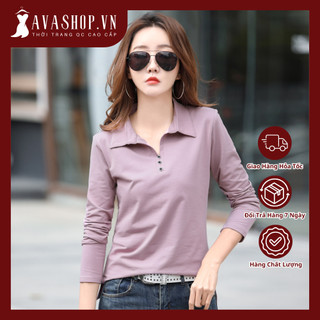 Áo Thun Cotton Dài Tay Lịch Sự Cho Nữ SM97