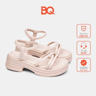 Giày sandal nữ quai chéo đế cao 5 phân đẹp chính hãng BQ SDW0137