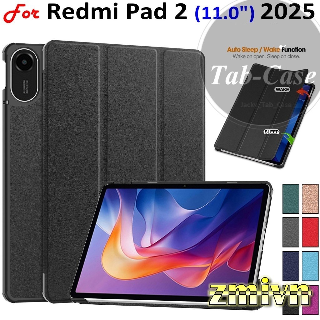 Bao da , ốp lưng từ tính cho Redmi Pad 2 (11.0 ") 2025 , Redmi Pad2 Gấp Đứng Flip Cover