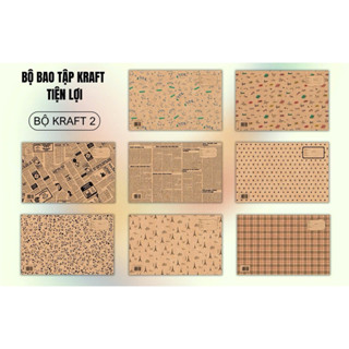 (Xấp 10 Cái) Bao Tập Giấy Krap Sẵn Giấy Kiếng Khổ A5 (15,5x20,5cm)