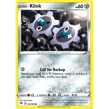 [Thẻ bài Pokemon TCG] Klink - 125/189 - Common