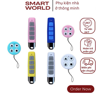 Remote cửa cuốn mã sao chép học lệnh thông minh 433mhz thiết kế đẹp mắt nhỏ gọn đã kèm pin sẵn.