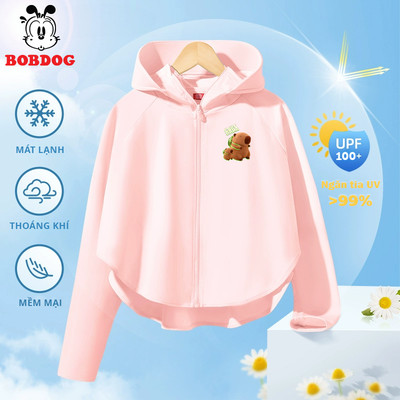Áo choàng chống nắng cho bé BOBDOG chất liệu vải lạnh cản tia Uv in hình Capybara cho bé