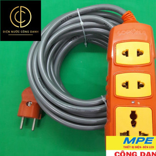 Ổ cắm điện chịu tải 6000W cao cấp dây Daphaco 2x2.5 dài 5M / 10M - Điện NƯỚC CÔNG DANH