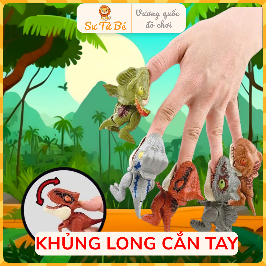 Đồ chơi khủng long cắn tay, bộ sưu tập 10,20  đồ chơi khủng long dễ thương cho bé