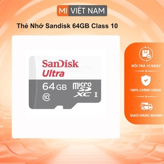 Thẻ Nhớ Sandisk 32-64GB Class 10 (bảo hành 5 năm 1 đổi 1)