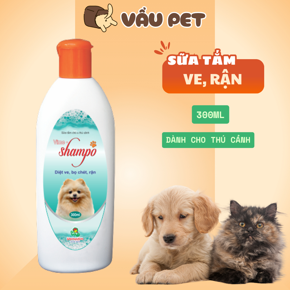 Sữa Tắm Trị Ve Cho Chó Mèo Shampo Vemedim 300ml - Sữa Tắm Chó Mèo Vẩu Pet Shop