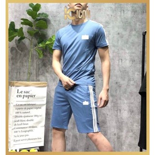 Set Bộ Quần Áo Thể Thao Chất Poli Cotton Thoáng Nhẹ Mềm Mát, Bộ Thể Thao Nam Cao Cấp BO04 ICON