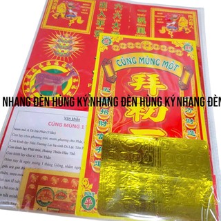 Bộ giấy cúng mùng 1 Tết
