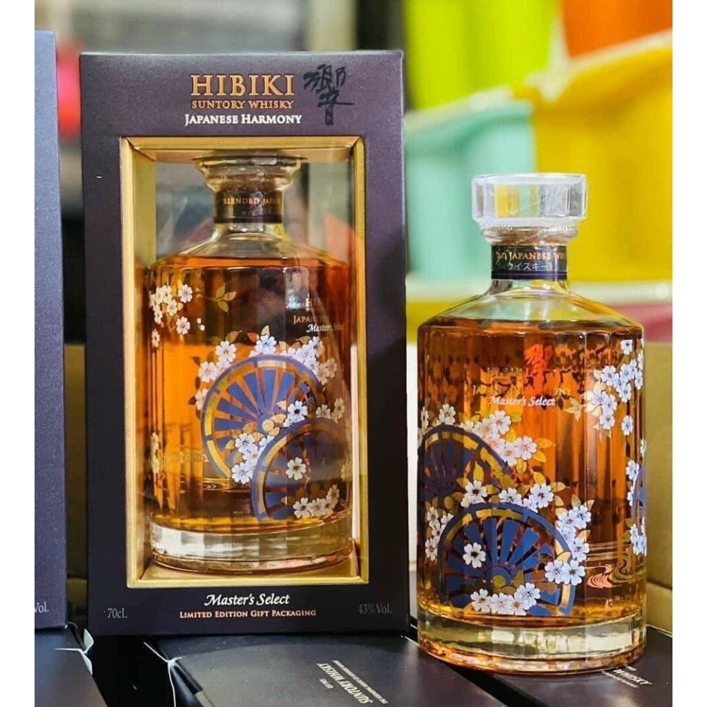 VỎ CHAI RƯỢU NGOẠI HIBIKI MASTER'S Select, [TẶNG KÈM BỌC CỔ CHAI]