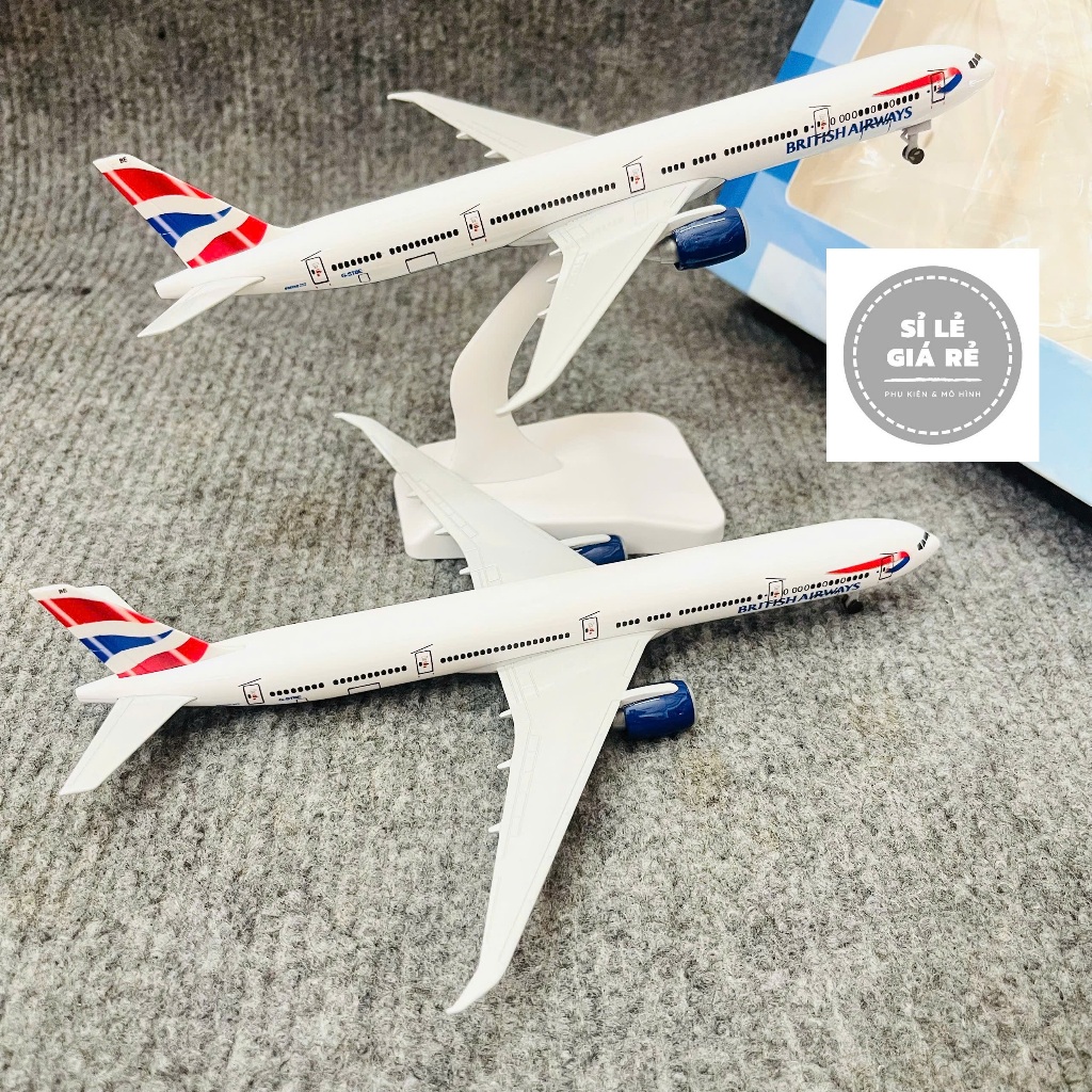 Mô hình máy bay boeing 777-300 hãng hàng không Vương Quốc Anh "BRITISH AIRWAYS" mô hình kim loại bán