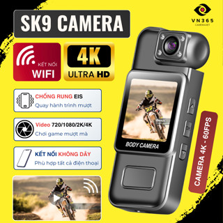   TẶNG 5 QUÀ  Máy Quay Phim 4K Có Màn Hình Sắc Nét - Camera Kết Nối Trực Tiếp Điện Thoại App Riêng Ghi Âm Quay Ban 