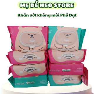  Combo 2 gói khăn ướt không mùi Phú Đạt - an toàn cho bé sơ sinh 