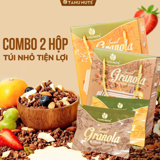 Combo 2 hộp ngũ cốc granola siêu hạt special TANU NUTS túi nhỏ tiện lợi mix hạt dinh dưỡng tốt cho ăn kiêng giảm cân.
