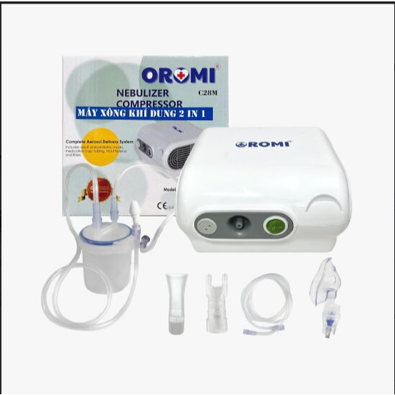 Máy Xông Hút Mũi Họng 2 Trong 1 Oromi C28M Công Suất Máy Lớn, Độ Bền Cao, Phù Hợp Dùng Cho Gia Đình