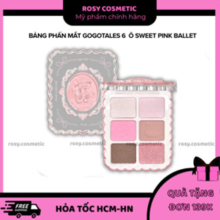   HỎA TỐC GOGOTALES Bảng Phấn Mắt GogoTales 6 Ô Vỏ Hồng Ballet Coquette Sweet Pink Ballet Soft phong cách Hàn Quốc GT773 