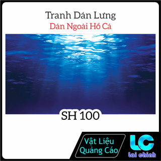 Decal dán hồ cá biển xanh_Tranh 3D dán Hồ Cá_sẵn keo_SH 100