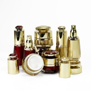 Chai Lọ Mỹ Phẩm Cao Cấp 30ml - Hũ Nhựa Acrylic Cao Cấp 30g Màu Vàng & Đỏ
