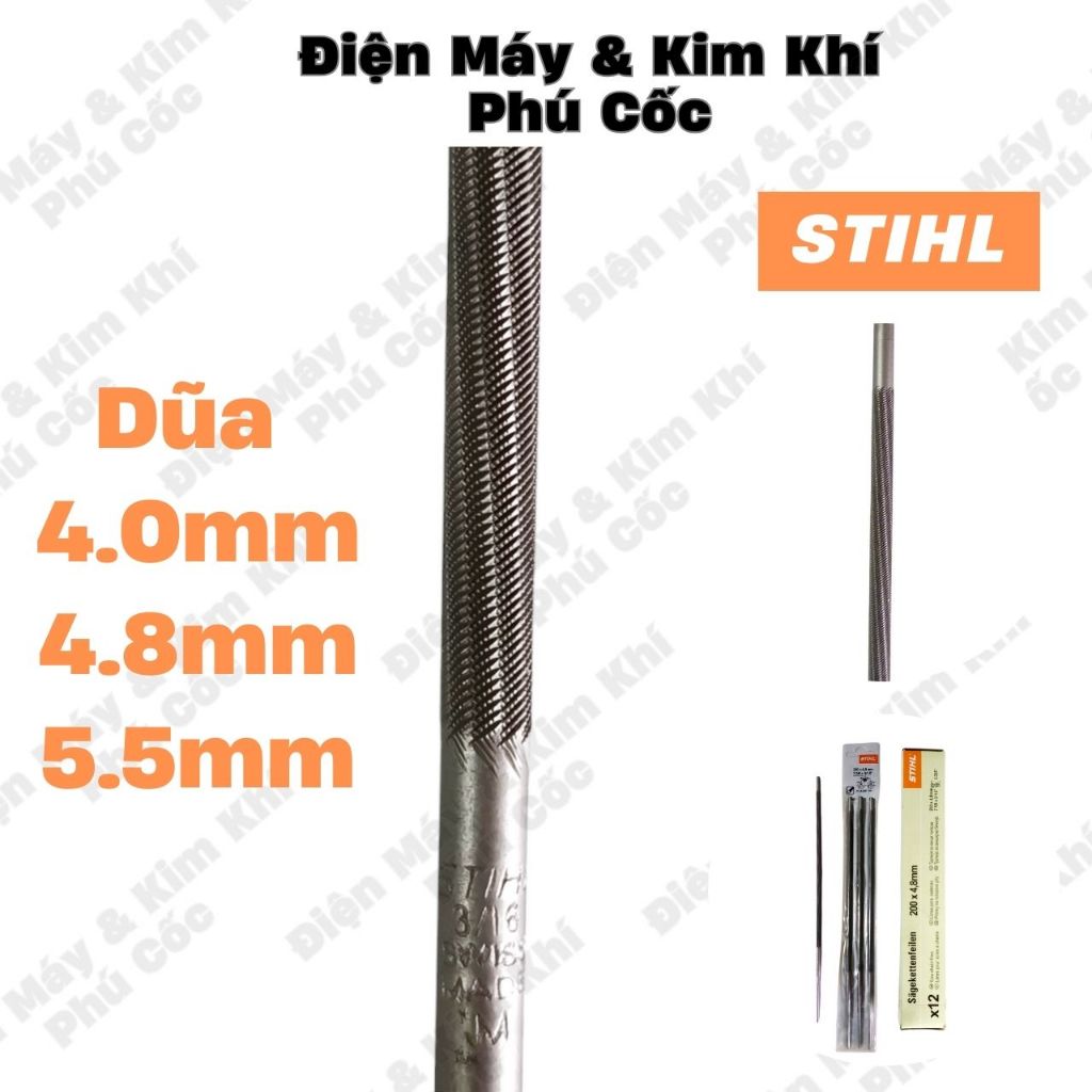 Dũa Xích Cưa Ét Tin, Dũa Cưa Nhiều Kích Thước, Dũa Sên Siêu Bén Và Không Mài Mòn, Dũa Lưỡi Cưa Xích