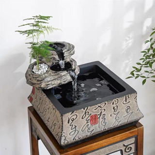  Thác nước phong thủy - Thác Chữ để bàn trang trí tiểu cảnh Quà tặng tân gia Phương Linh Decor 