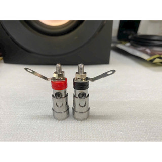 Cọc Loa Nhấn Lớn Xi Trắng 4 Cặp ( 4 đen 4 đỏ )
