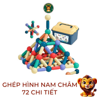 Bộ Lắp Ghép Nam Châm 72 Chi Tiết Có Hộp Simba Shop - Đồ Chơi Tư Duy STEM Sáng Tạo Cho Bé Trai Bé Gái
