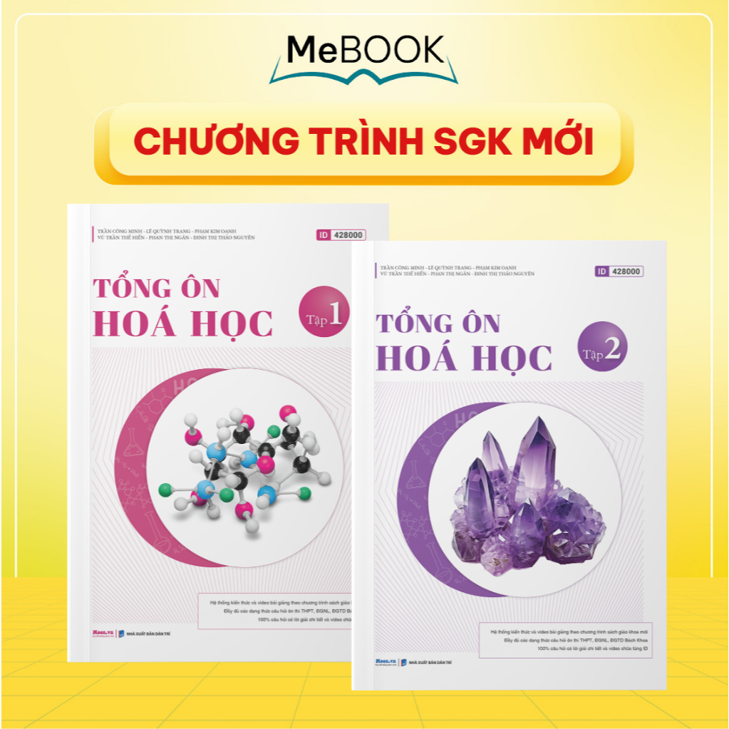 Sách Hoá học Lớp 12 chương trình mới : Tổng ôn Hoá học ôn thi TNPT, ĐGNL | Me book