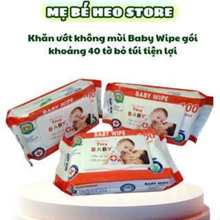  Khăn ướt không mùi Baby Wipe gói bỏ túi khoảng 40 tờ 