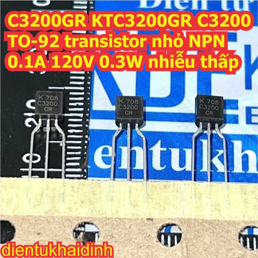 30 con C3200GR KTC3200GR C3200 2SC3200 TO-92 transistor nhỏ NPN 0.1A 120V 0.3W nhiễu thấp kde1991