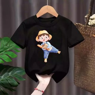 Áo thun cho bé trai MÀU TRẮNG chất cotton mịn mát đủ size từ 5-90kg-Đồng Phục Gia Linh