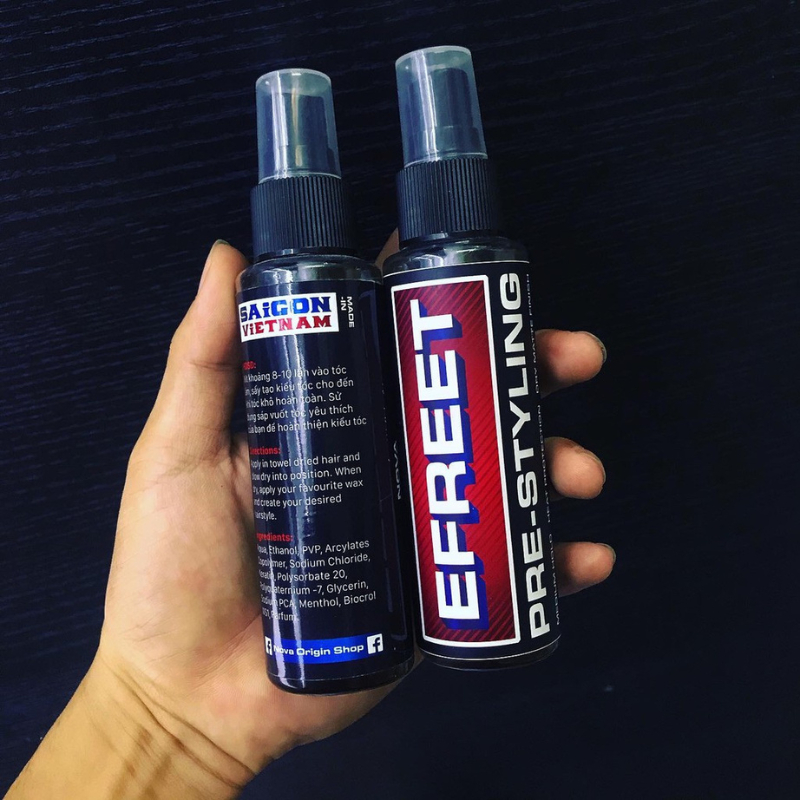 Xịt Tạo Phồng Nova Origin Efreet Pre-Styling Giữ Nếp Vừa, Hương Bạc Hà Mát Lạnh, Texture Ấn Tượng