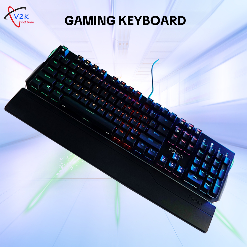BÀN PHÍM CƠ GAMING FUHLEN DESTROYER BLUE SWITCH (BLACK), BẢO HÀNH 12 THÁNG