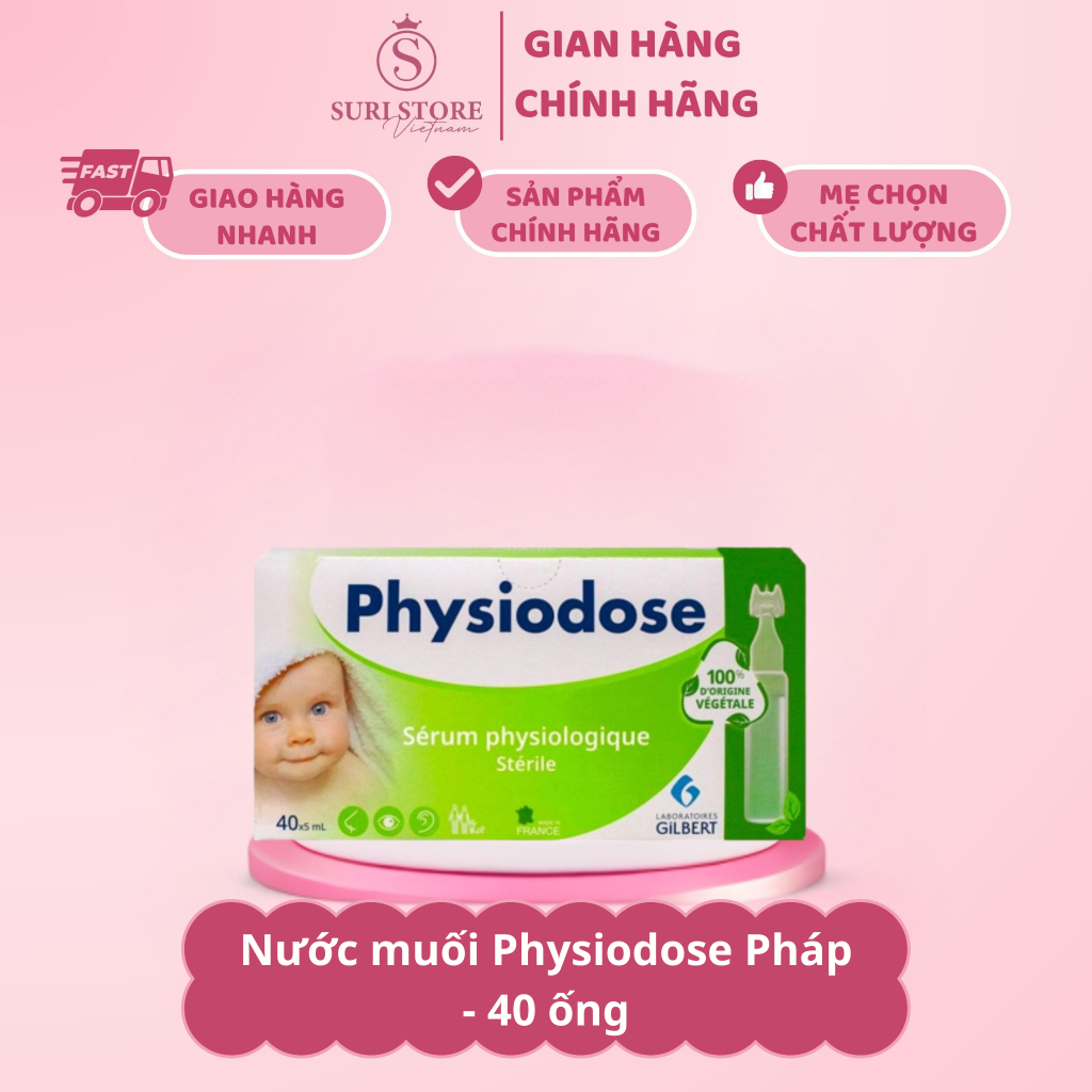 Nước muối Physiodose Pháp - 40 ống