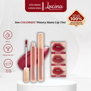  Son tint bóng COLORKEY son môi dưỡng ẩm trong suốt mềm mại lâu trôi độ ấm vừa vặn không dính có sắc tố cao LUCINA 