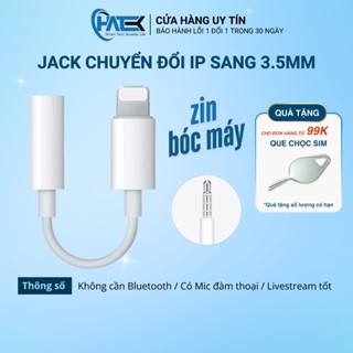 [KHÔNG HỘP] Cáp Chuyển Đổi iP sang 3.5mm cho iP 7 trở lên - Chuyên dùng để Thu âm và Livestream