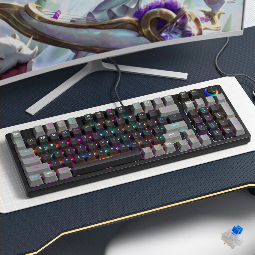 Bộ Bàn Phím Cơ Za981 và Chuột S50 Full Size 98 Key - Có Hotswap - Red switch - Có nút điều chỉnh độ sáng | BigBuy360 - bigbuy360.vn