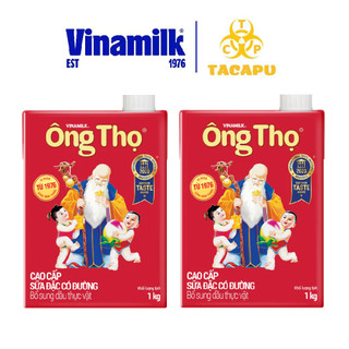  Combo 02 Hộp Sữa Đặc Ông Thọ Đỏ Hộp Giấy 1Kg Có Nắp Vặn - Vinamilk - TACAPU 