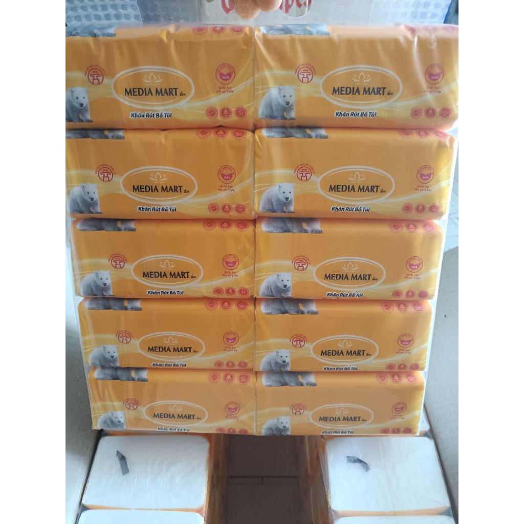 SỈ THÙNG 30 GÓI GIẤY RÚT MEDIA MART BỎ TÚI