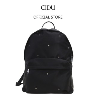  Balo Vải Dù Chống Thấm Nước Họa Tiết Kim Loại Nhỏ Ngăn Zipper Thời Trang Cidu Bl01 