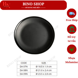 Dĩa tròn nhựa melamine nhám 18.5cm