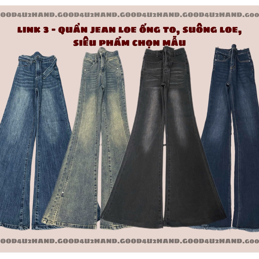 [Update ngày 15/1/2026]-LINK 3 QUẦN JEAN 2HAND ỐNG LOE,LOE TO,SUÔNG LOE,SIÊU PHẨM LẠ. MẶC SIÊU HACK 