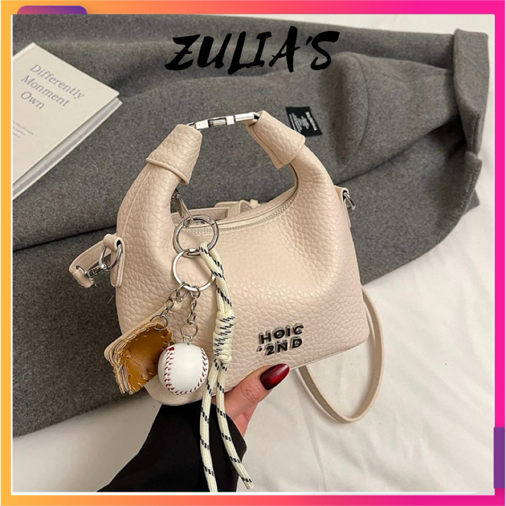 Túi xách nữ cầm tay đeo chéo da sần hạt gạo Chio2nd Tặng Charm Bóng Chày Zuliashop8386