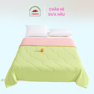 Chăn mùa hè mát mẻ màu dưa hấu chăn mỏng mùa hè, mền cotton thun lạnh mềm mịn size 1m5x2m 2mx2m3