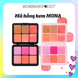 Má hồng kem Mona Cream Palette 12 ô màu có khối đa năng, dễ sử dụng, tiện lợi bản giới hạn