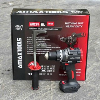 Máy khoan Amaxtools AKI16513SM dùng pin 21v đầu kẹp 13li lực siết 165N - Bảo Hành Chính Hãng