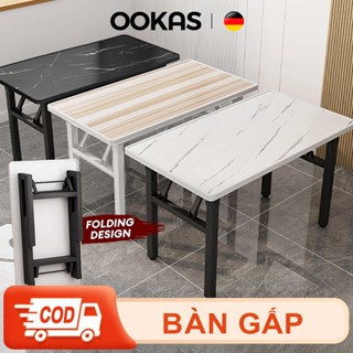  OOKAS Bàn Làm Việc Gấp Gọn,khung sắt dày liên kết chắc chắn,Bàn học gấp gọn 