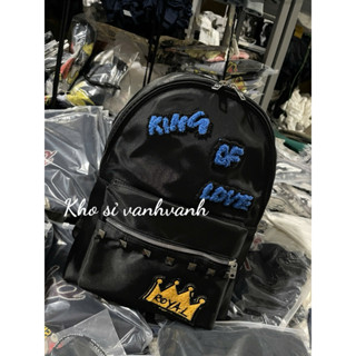 Ba lô đôn chề kinh of love lông xù xanh vàng ảnh thật