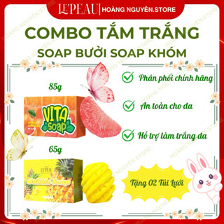 [Combo Tắm Trắng, Tặng Túi Lưới] Xà Phòng Soap Bưởi - Soap Khóm | Xà Phòng Trắng Da, Tẩy Da Chết